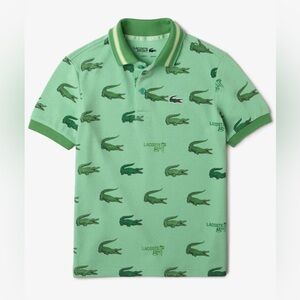 Lacoste Boys Golf Crocodile Print Polo - 10